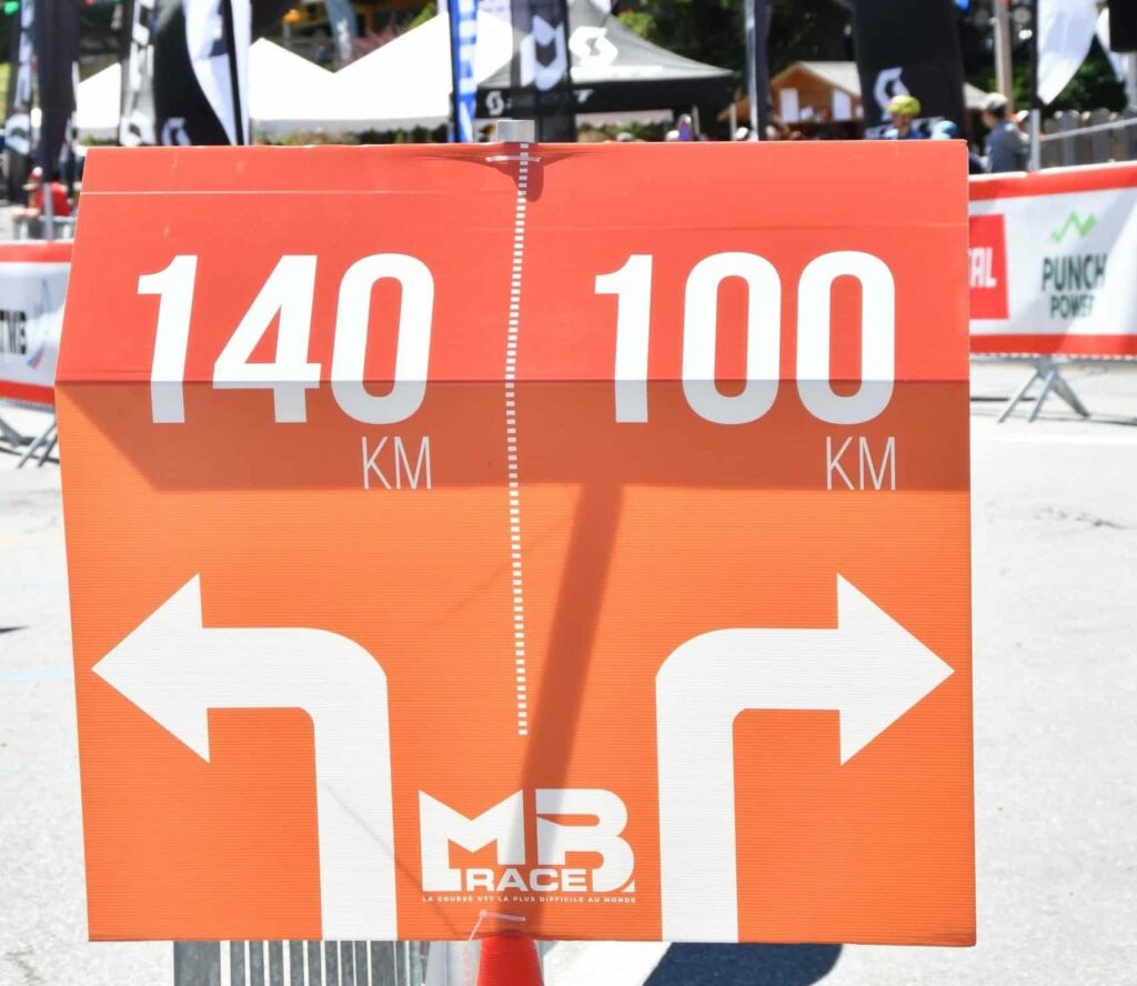 Distances courses de VTT MB Race
